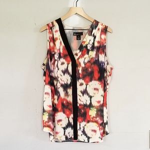 Lane Bryant | Sleeveless Watercolor Floral Blouse